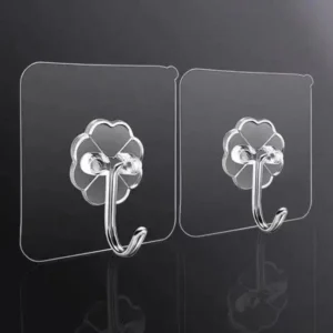 Transparent hook with nut