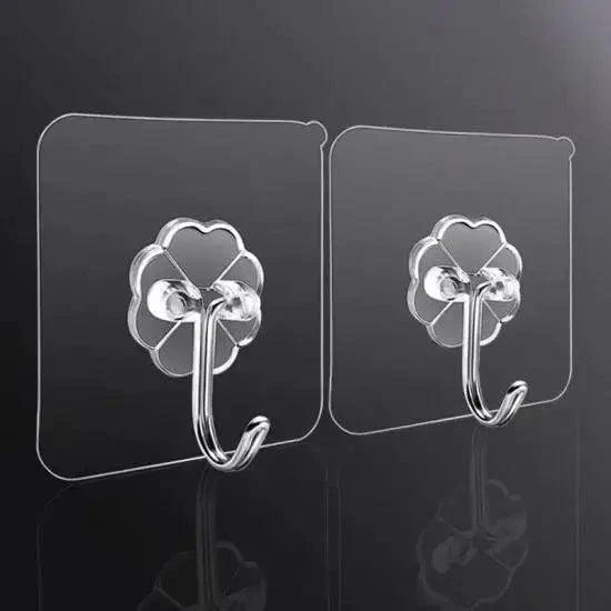 Transparent hook with nut